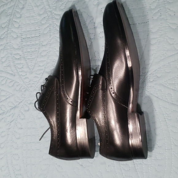 Gifennse Handmade Leather Black Wing-Tip Dress Shoe main image 6